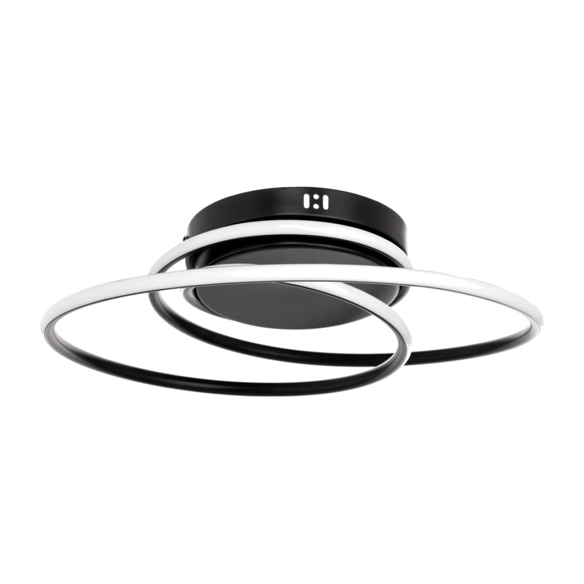 Pei Rings LED Flush Ceiling Light, Satin Black – image 1