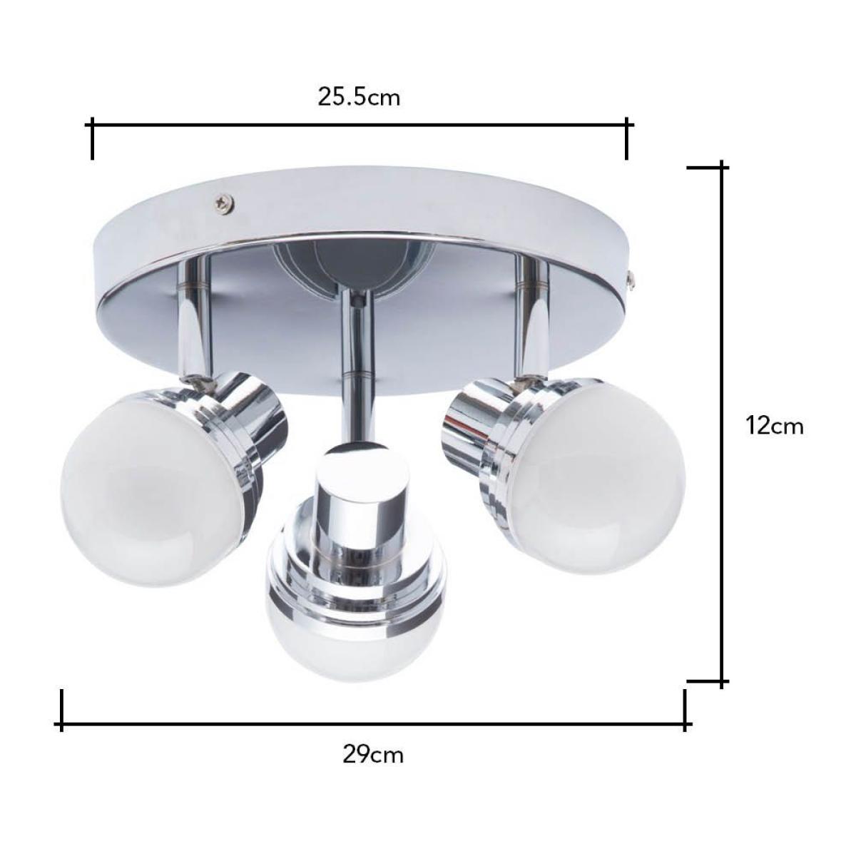Maura Bathroom Spotlight Plate, Chrome – image 7