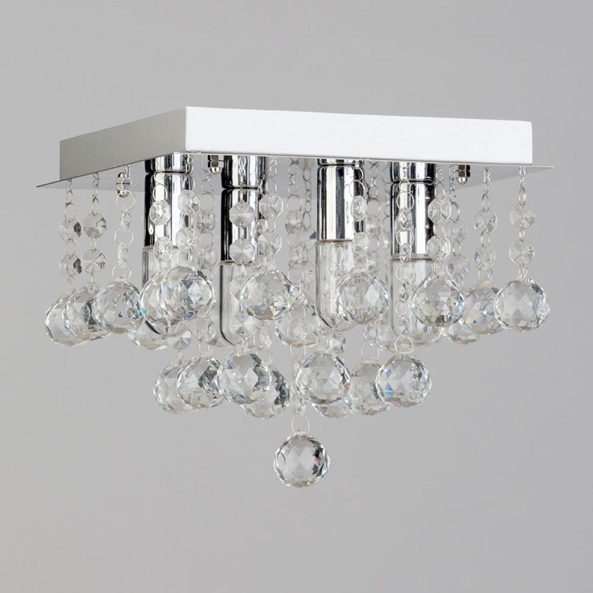 Tampa Small Bathroom Flush Ceiling Light, Chrome – image 3