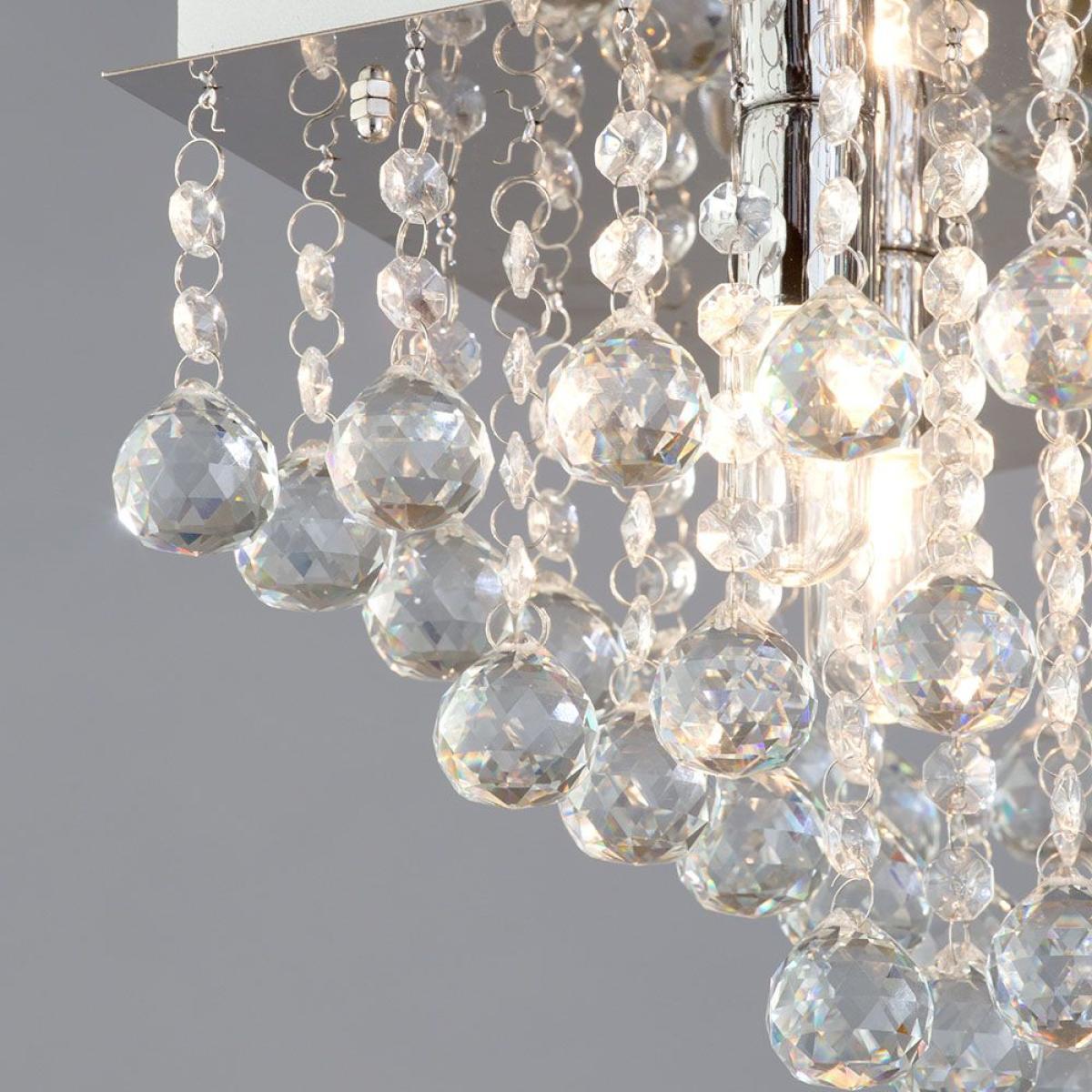 Tampa Small Bathroom Flush Ceiling Light, Chrome – image 4
