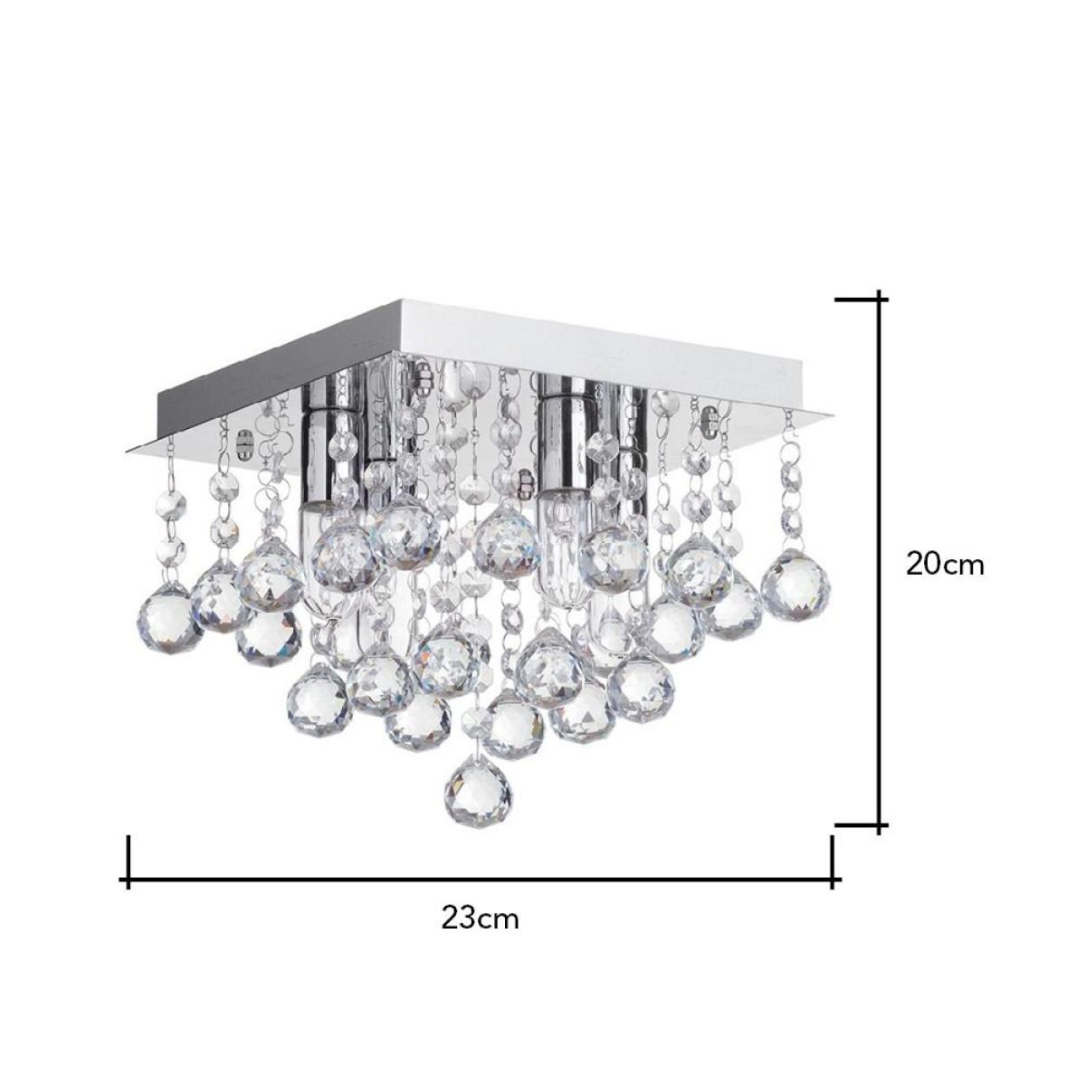 Tampa Small Bathroom Flush Ceiling Light, Chrome – image 6