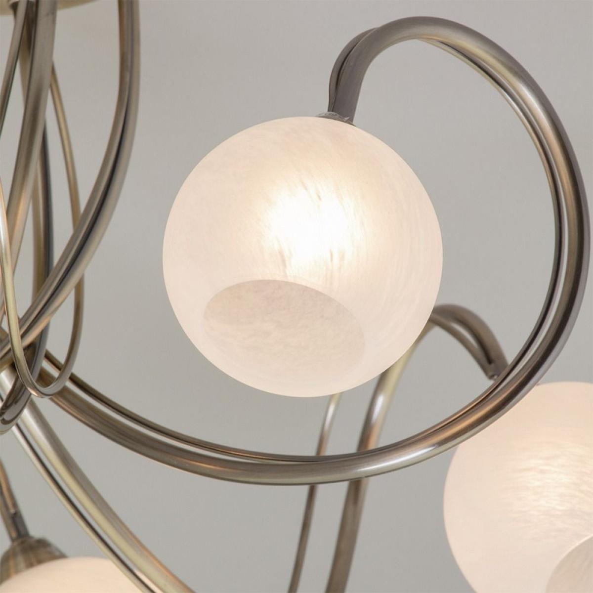 Soni Large Flush Ceiling Light, Antique Brass – image 5