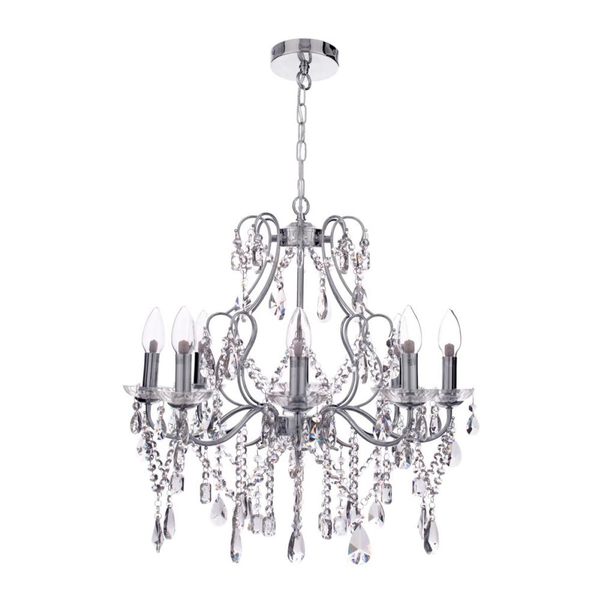 Annalee 8 Light Chandelier, Chrome – image 3