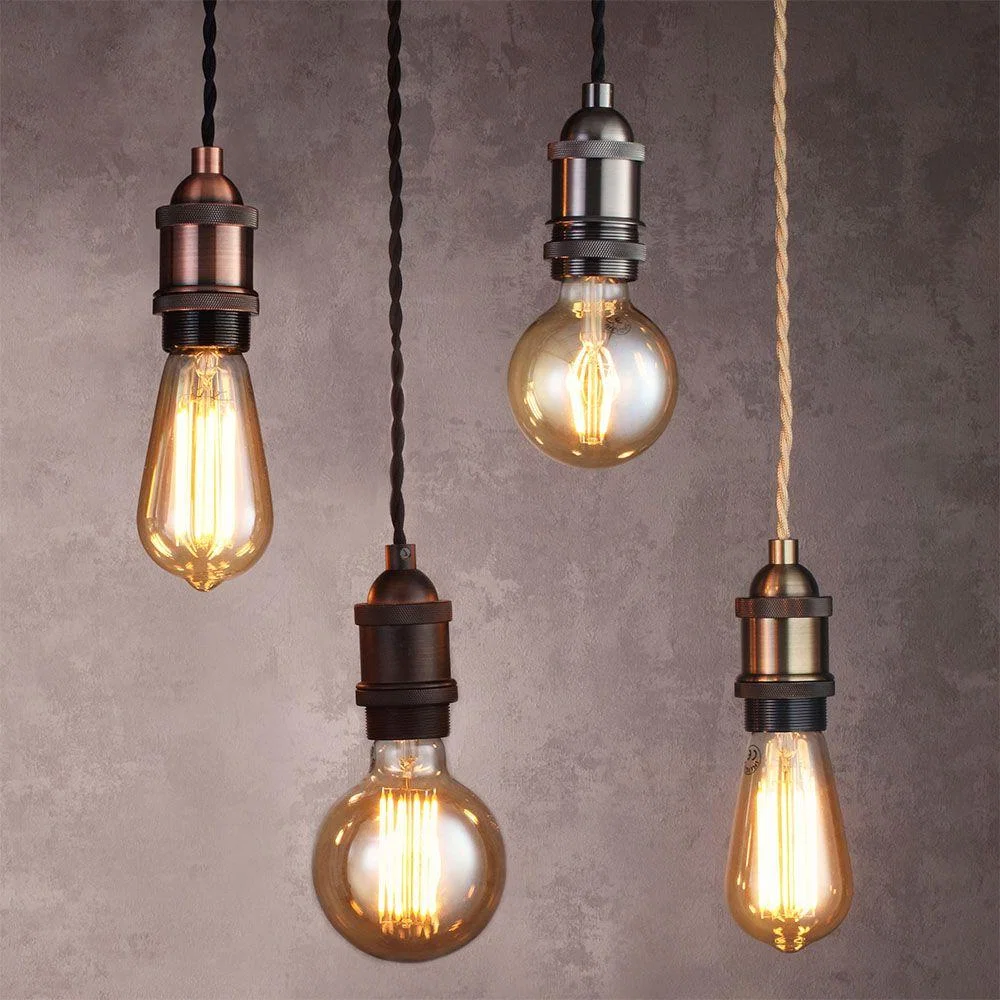 Industrial Style Champagne Cable Ceiling Pendant, Bronze – image 7