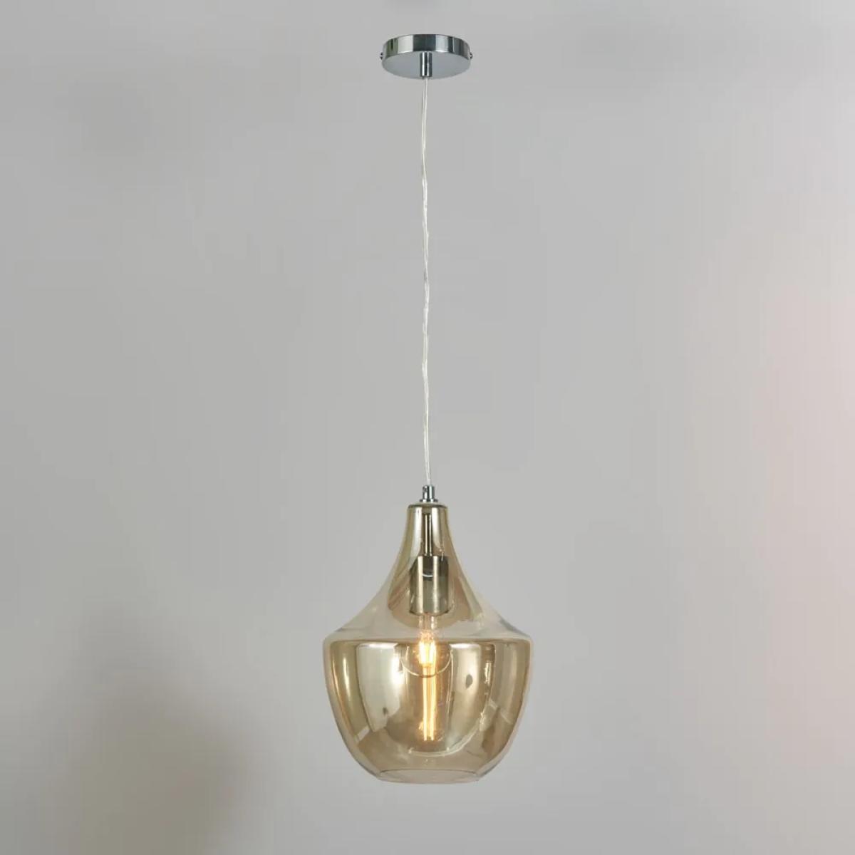 Jena Glass Ceiling Pendant, Champagne – image 2