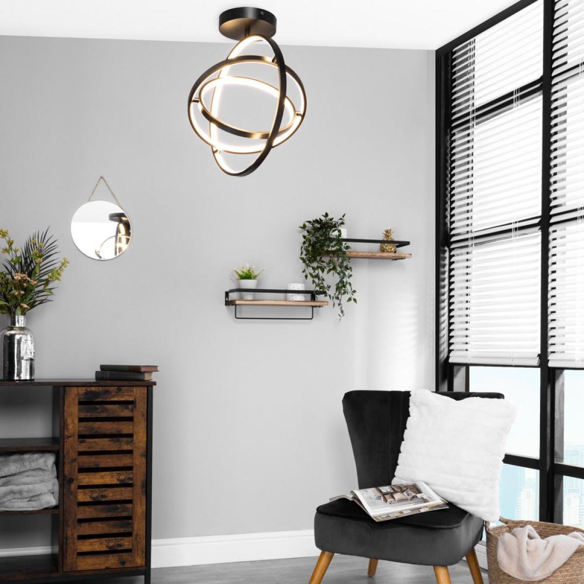 Ingel Rings Orbital LED Flush Ceiling Light, Satin Black – image 2