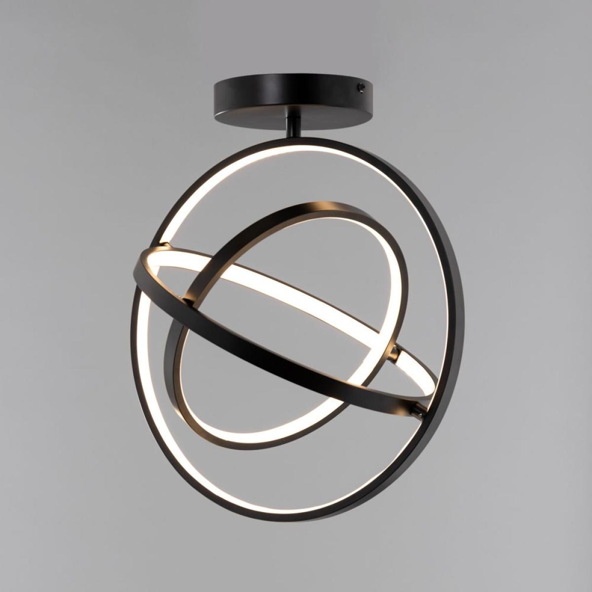 Ingel Rings Orbital LED Flush Ceiling Light, Satin Black – image 3