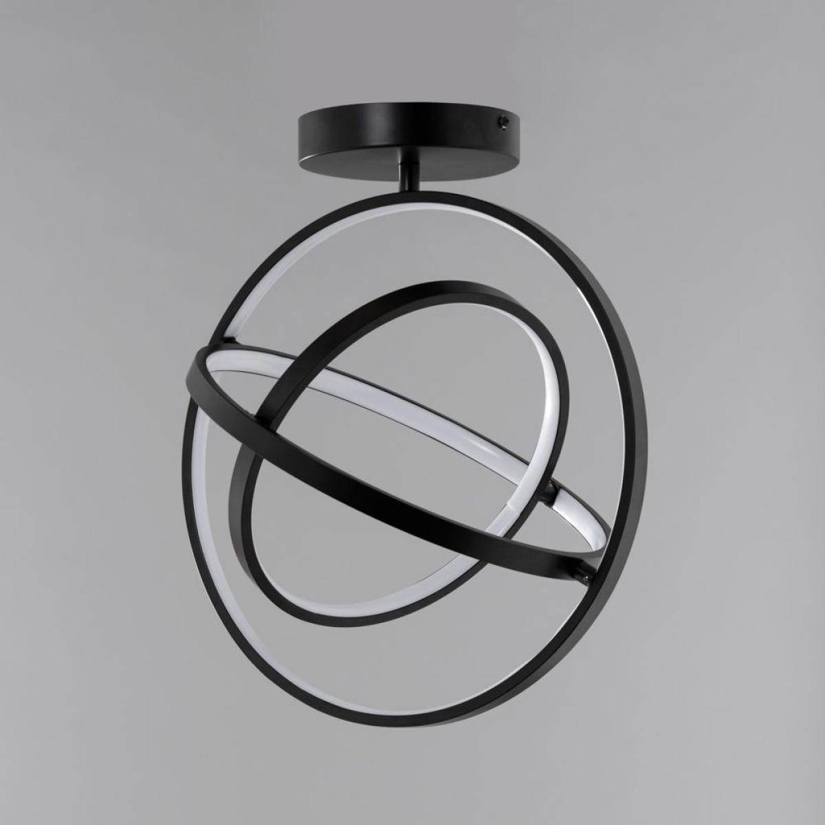 Ingel Rings Orbital LED Flush Ceiling Light, Satin Black – image 4
