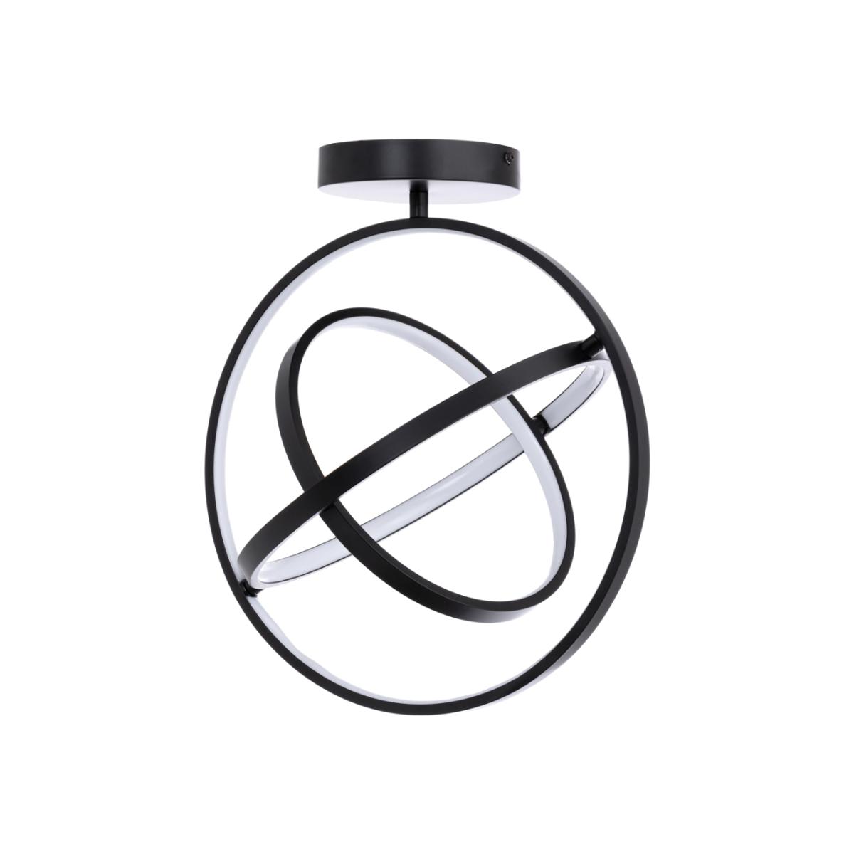 Ingel Rings Orbital LED Flush Ceiling Light, Satin Black – image 1