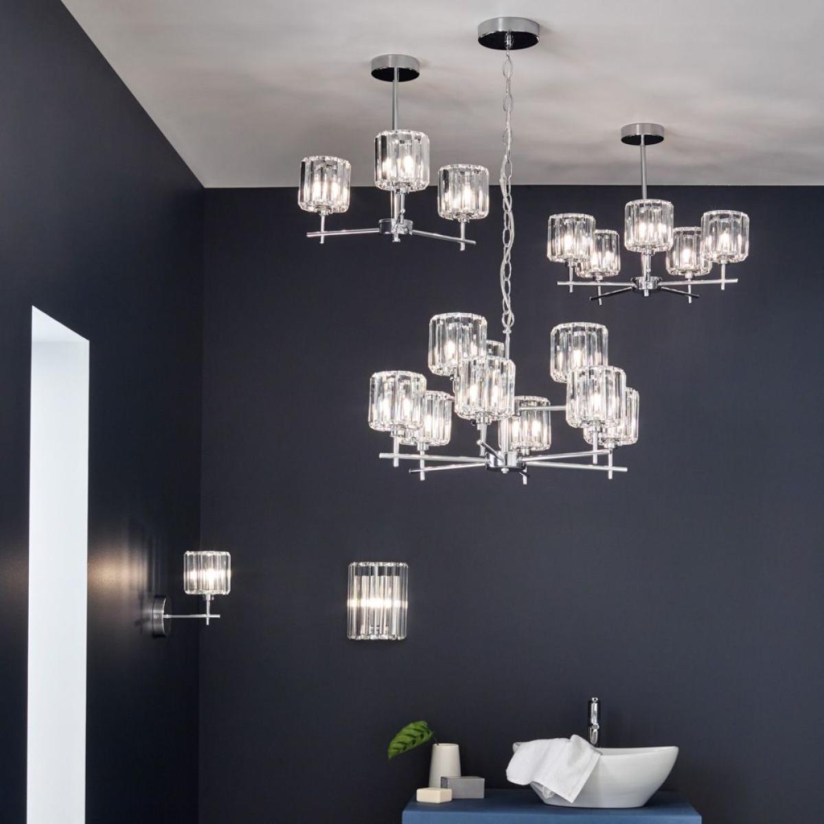 Shirley Bathroom Chandelier, Chrome – image 7