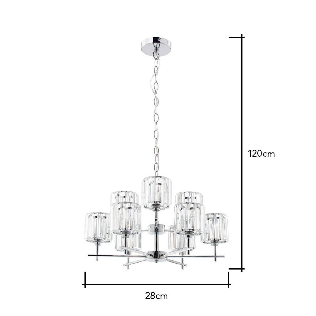 Shirley Bathroom Chandelier, Chrome – image 9