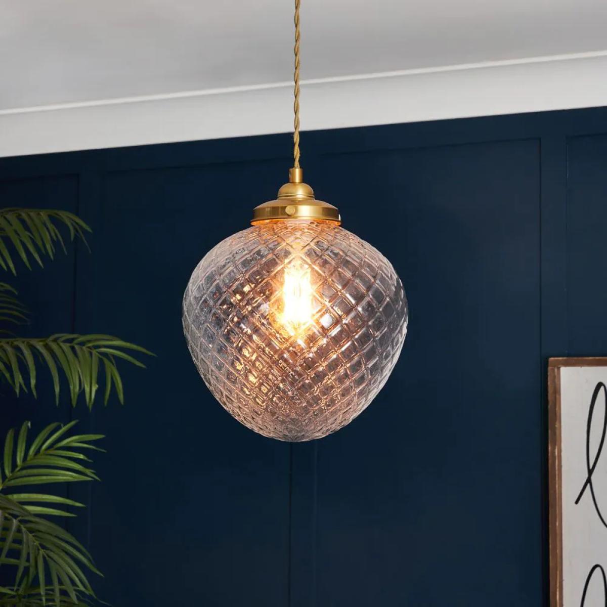 Betty Glass Ceiling Pendant, Brass – image 2