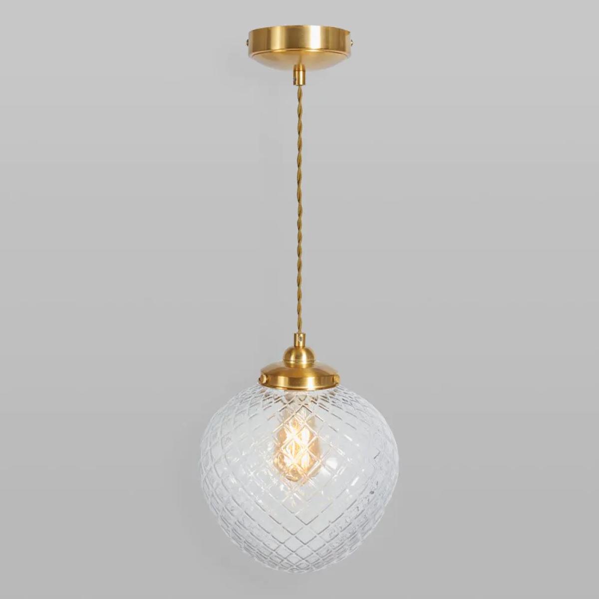 Betty Glass Ceiling Pendant, Brass – image 3