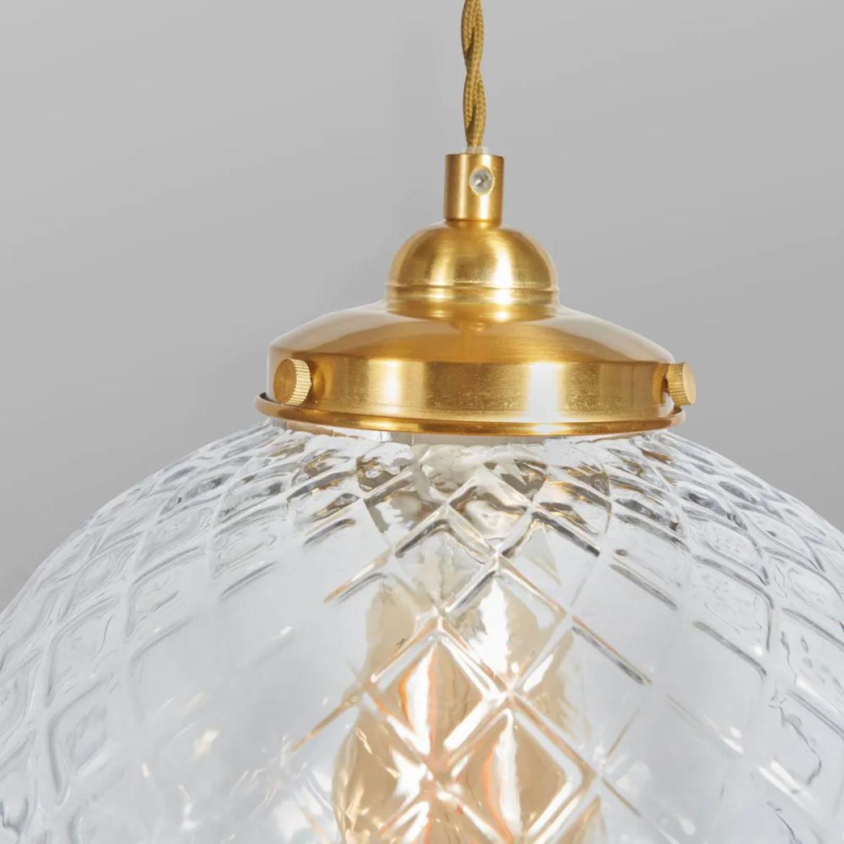 Betty Glass Ceiling Pendant, Brass – image 4