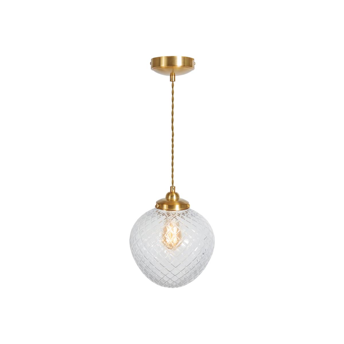 Betty Glass Ceiling Pendant, Brass – image 1