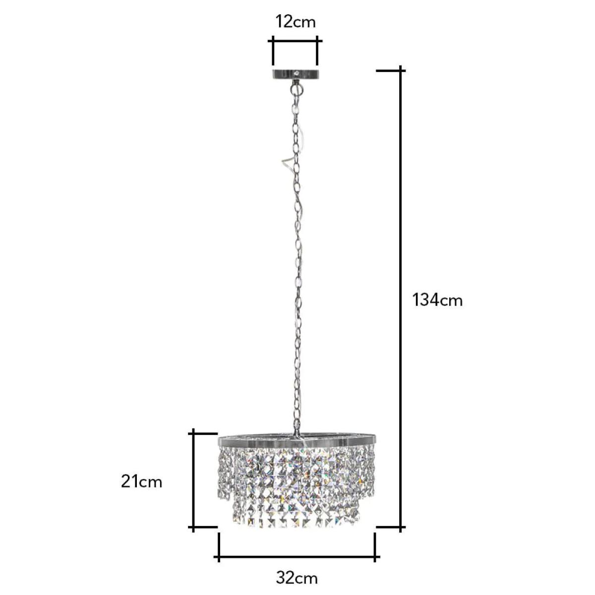 Elder Pendant Ceiling Light, Chrome – image 7