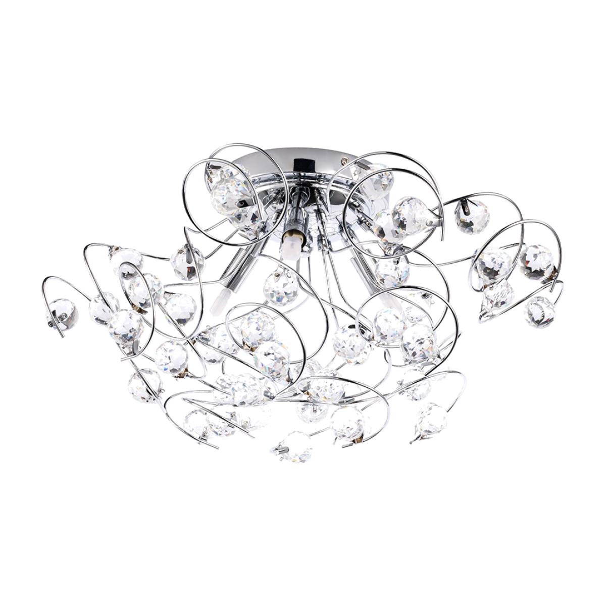 Lila Flush Ceiling Light, Chrome – image 1