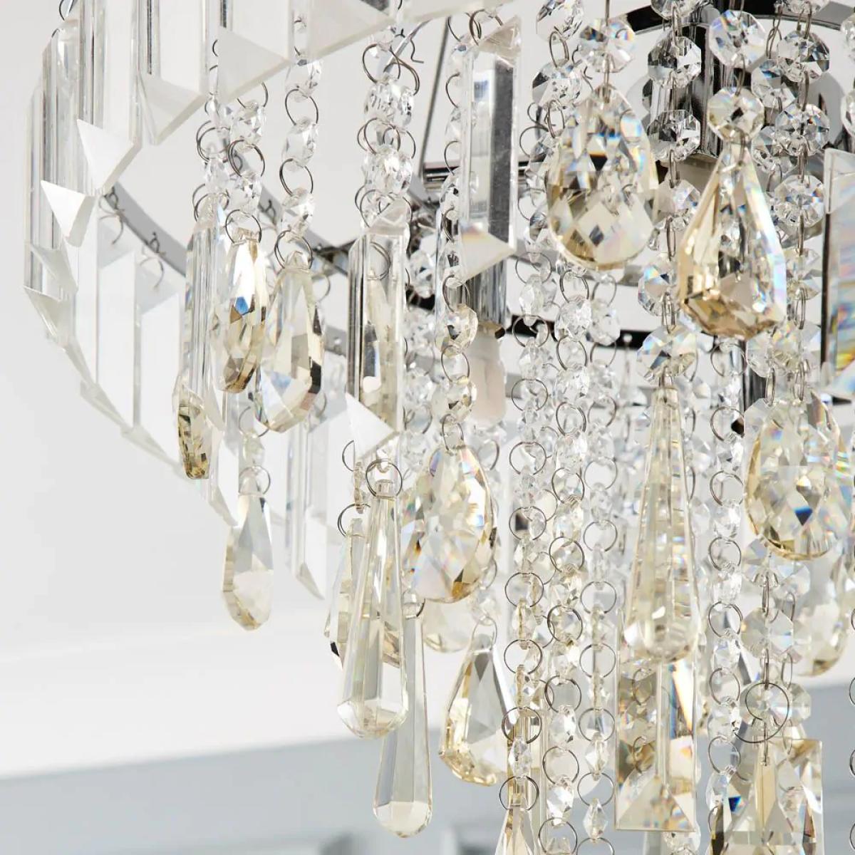 Eleanor Champagne Crystal Pendant, Chrome – image 6
