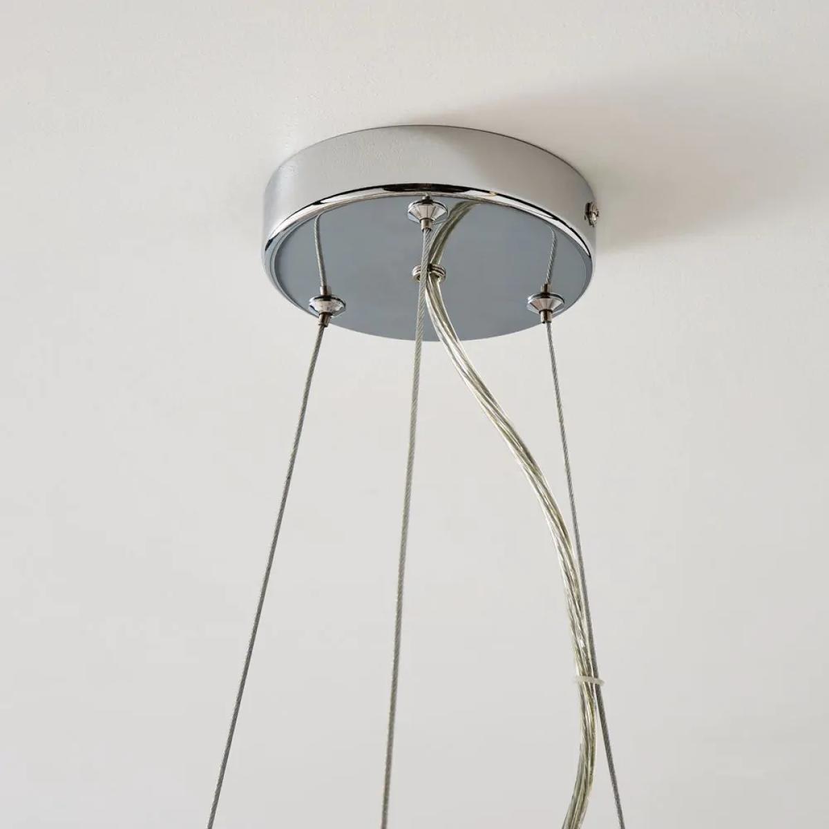 Eleanor Champagne Crystal Pendant, Chrome – image 7