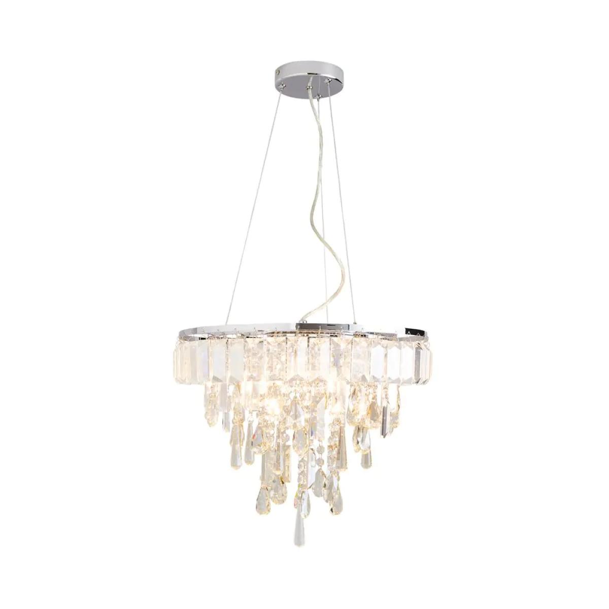 Eleanor Champagne Crystal Pendant, Chrome – image 8