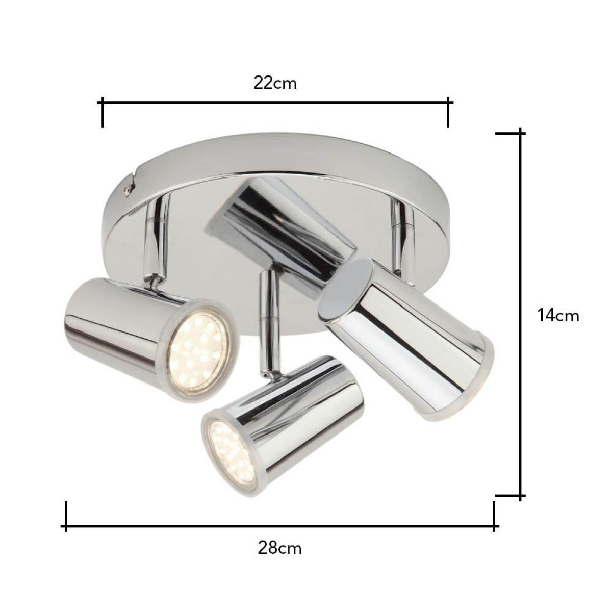 Frida Bathroom Ceiling Spotlight Plate, Chrome – image 7