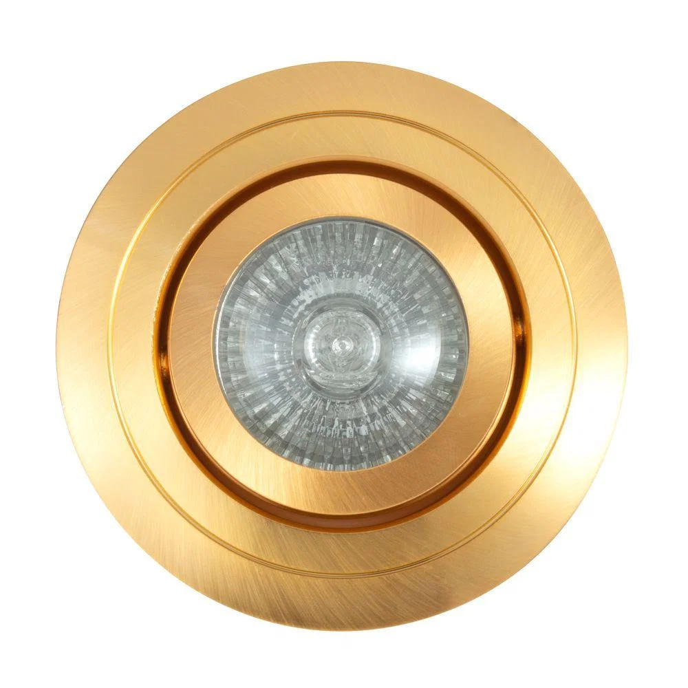 Fion Circular IP65 Tiltable Downlight, Satin Brass – image 6