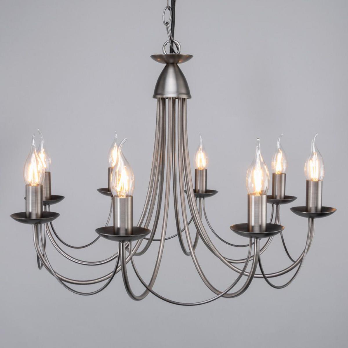 Marilyn 8 Light Chandelier, Pewter – image 3