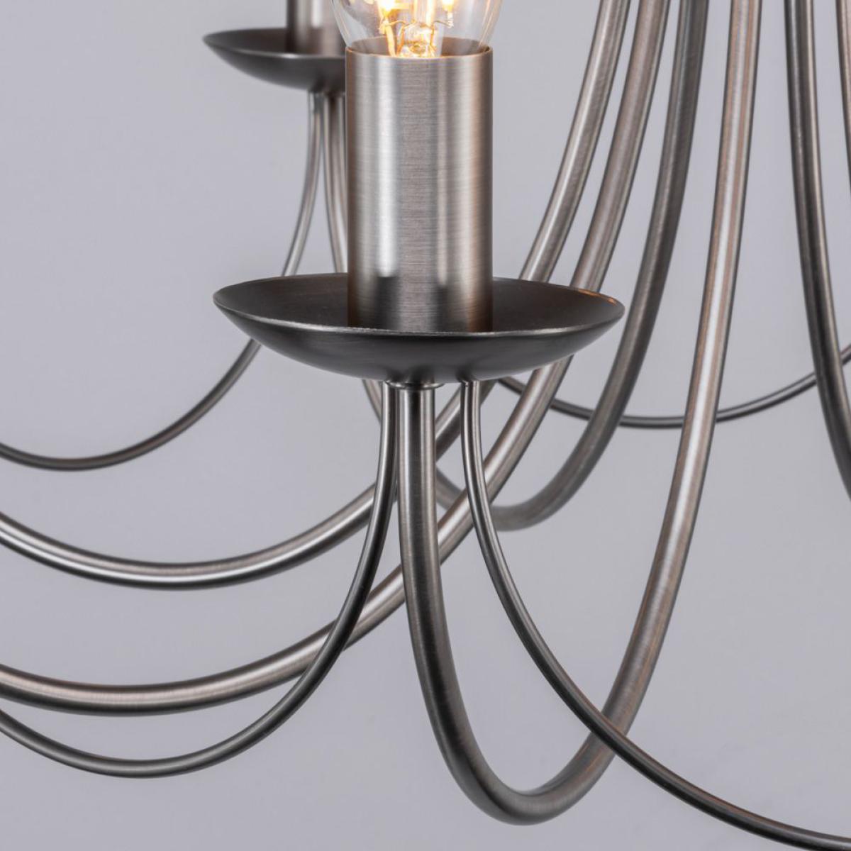 Marilyn 8 Light Chandelier, Pewter – image 5