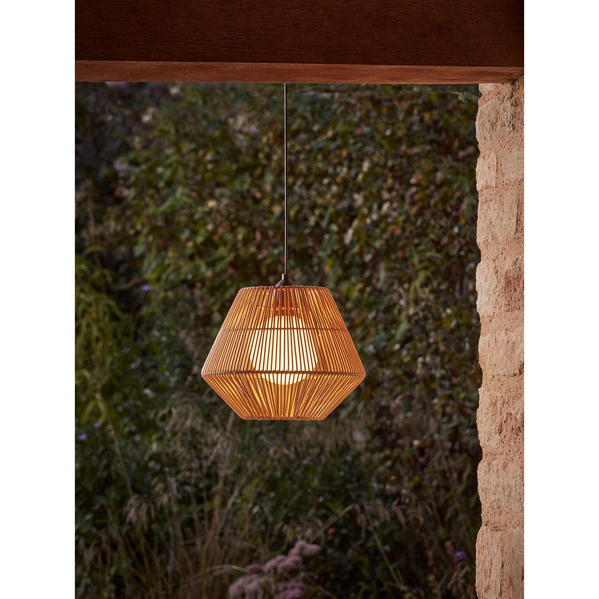 Outdoor LED Tapered Rattan Pendant – image 2