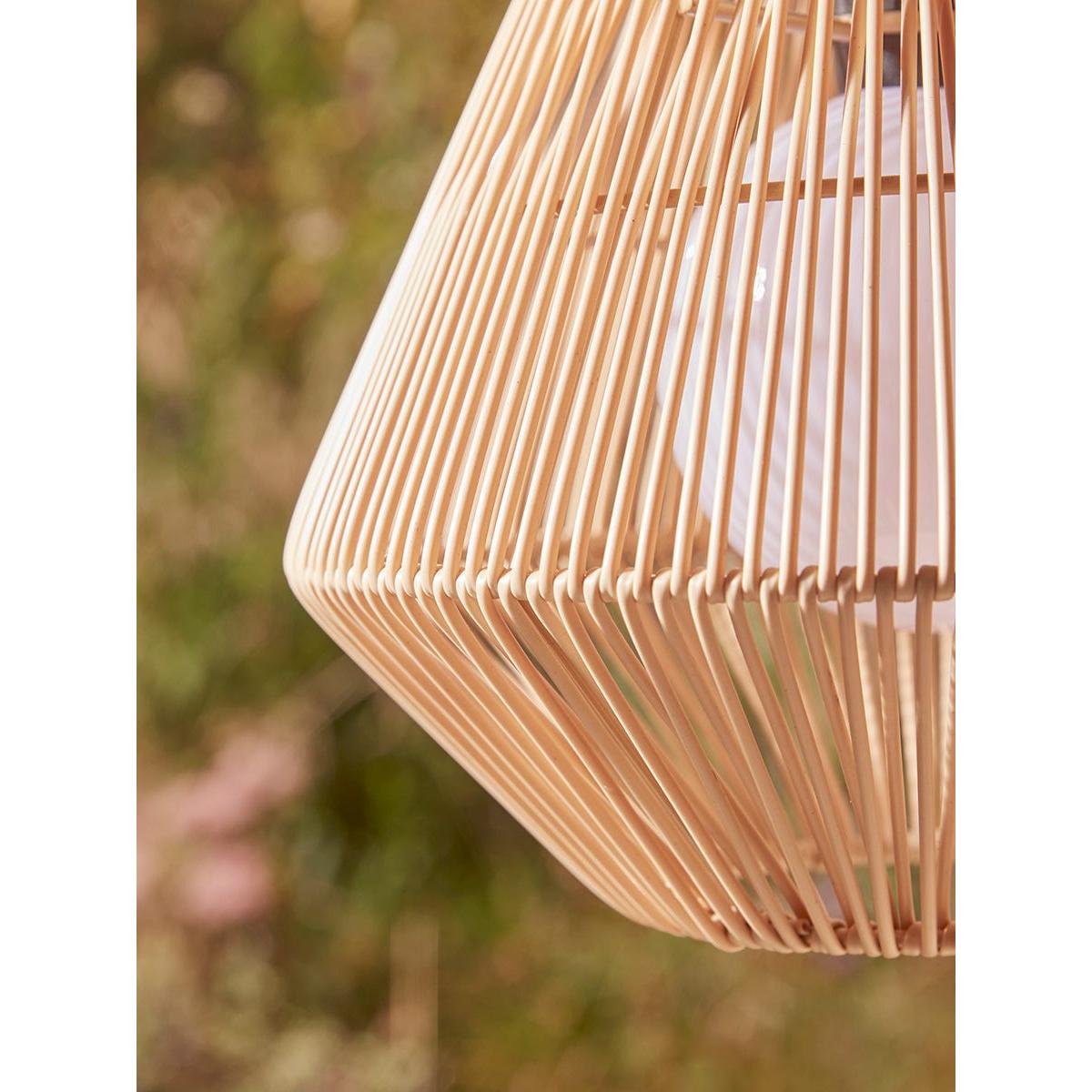 Outdoor LED Tapered Rattan Pendant – image 3