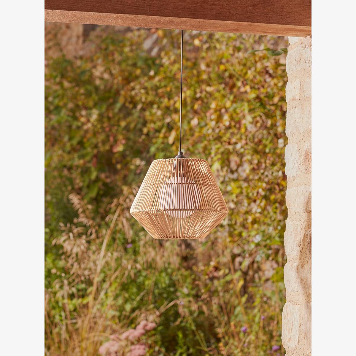 Outdoor LED Tapered Rattan Pendant – image 1