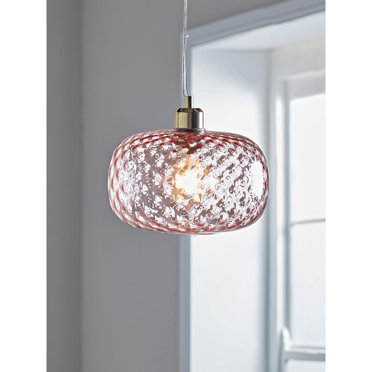 Embossed Glass Pendant - Blush – image 4