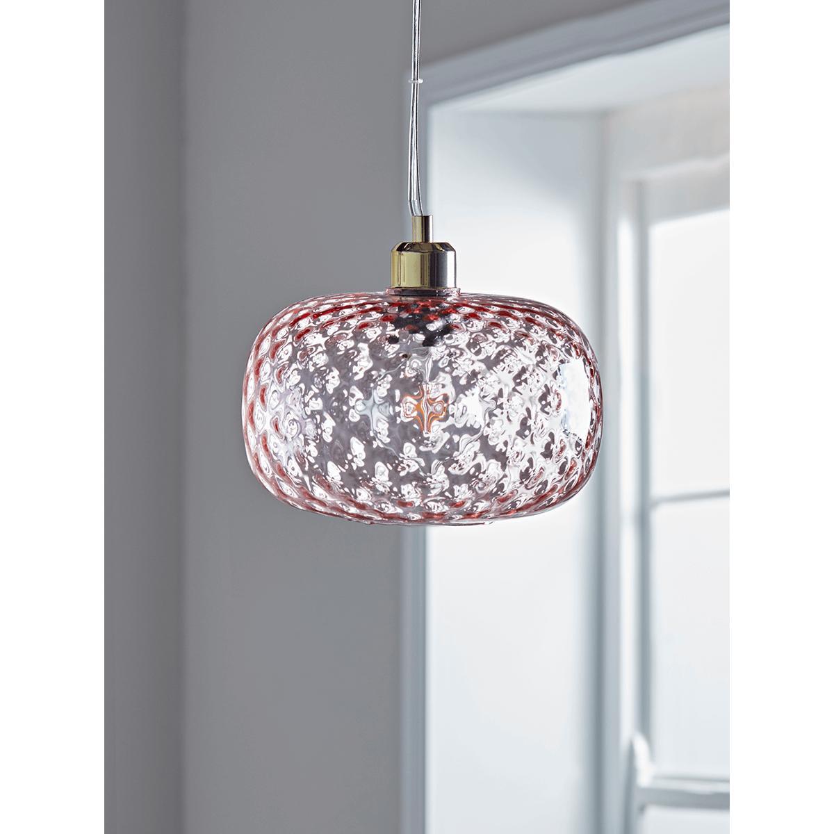 Embossed Glass Pendant - Blush – image 1