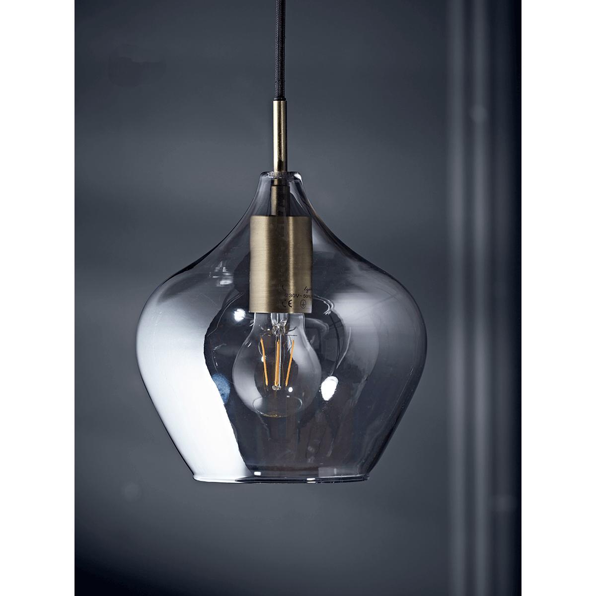 Bell Glass Pendant - Brass – image 2