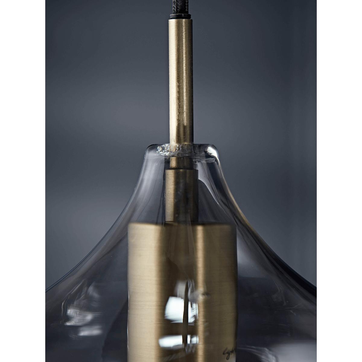 Bell Glass Pendant - Brass – image 3