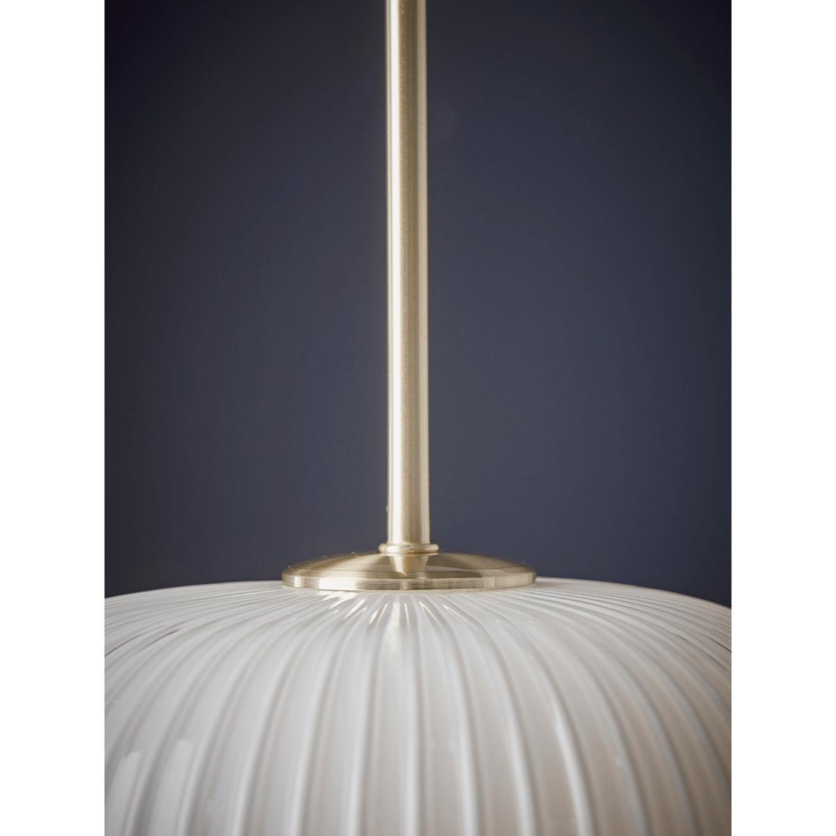 Fluted Milky Glass Pendant - Squoval – image 3