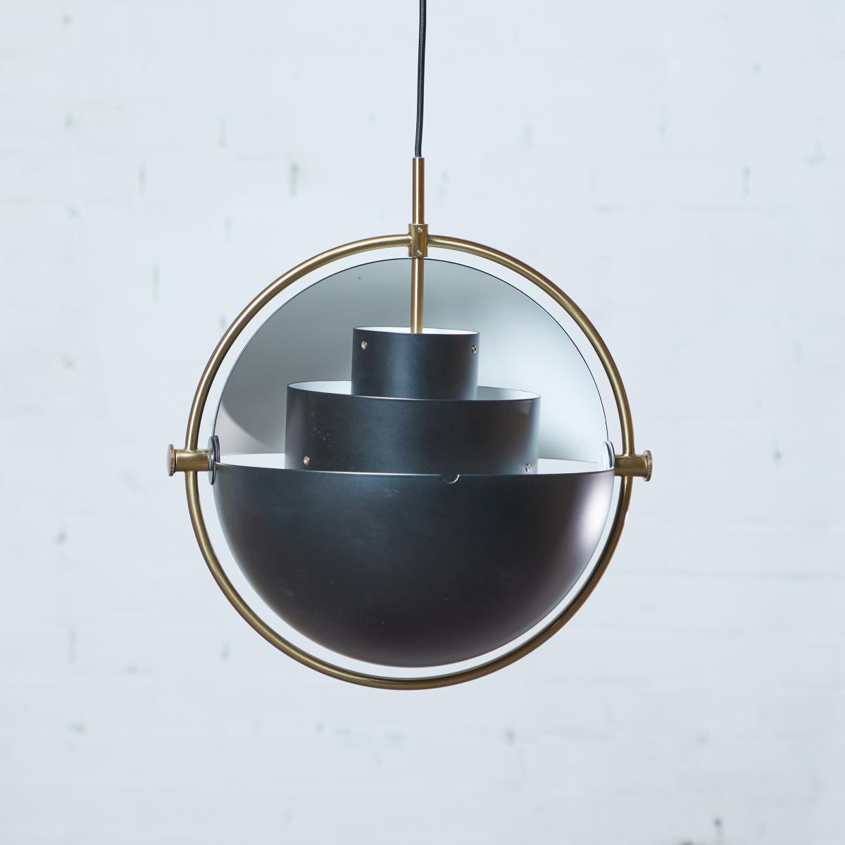 Ex-Display Multi-Lite Pendant Light in Black & Brass By GUBI