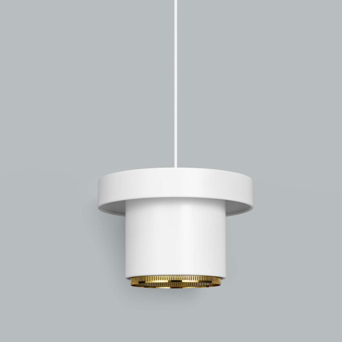 A201 Pendant Light in White & Brass – image 3