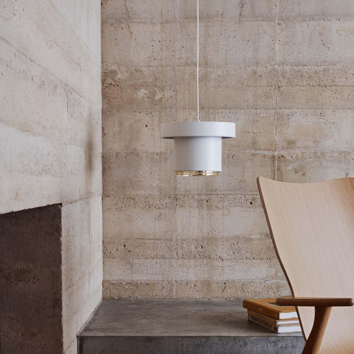 A201 Pendant Light in White & Brass – image 8