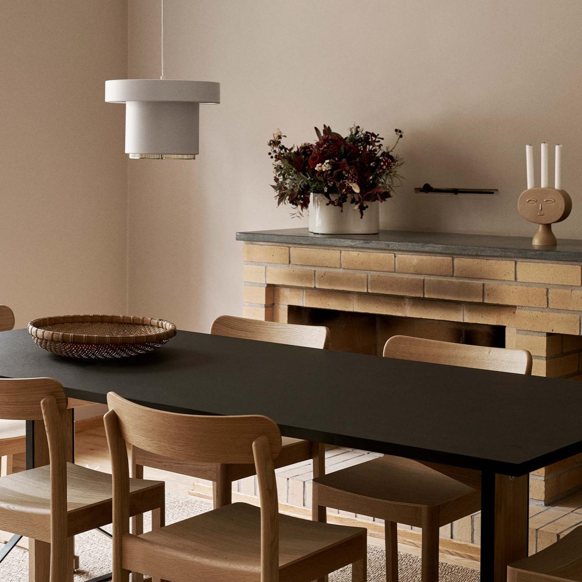 A201 Pendant Light in White & Brass – image 9