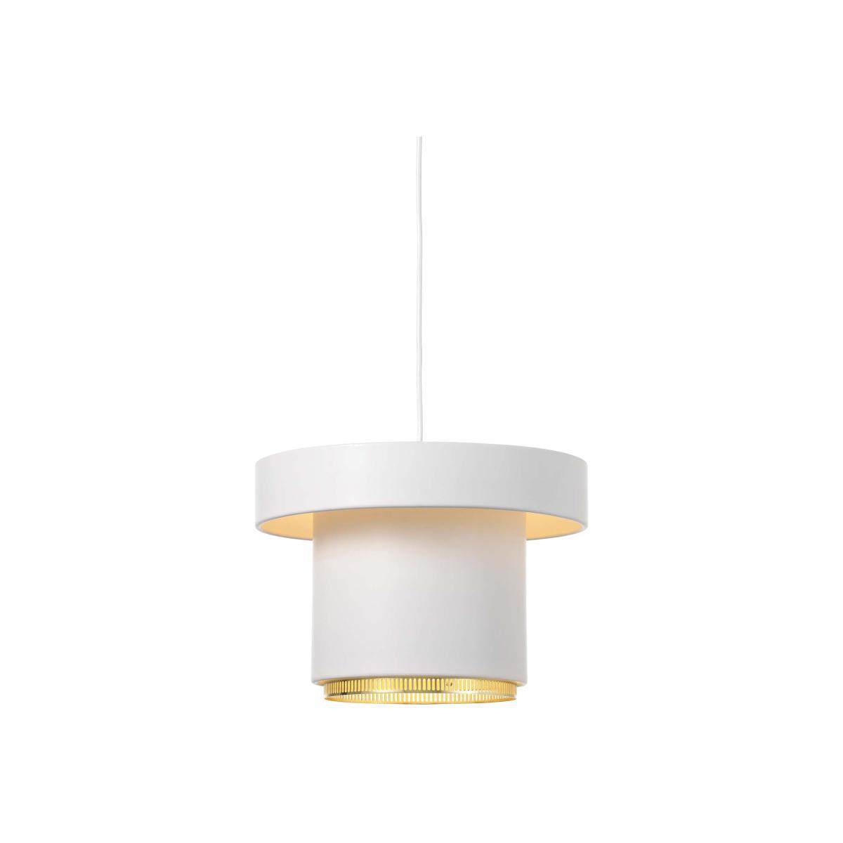 A201 Pendant Light in White & Brass – image 1