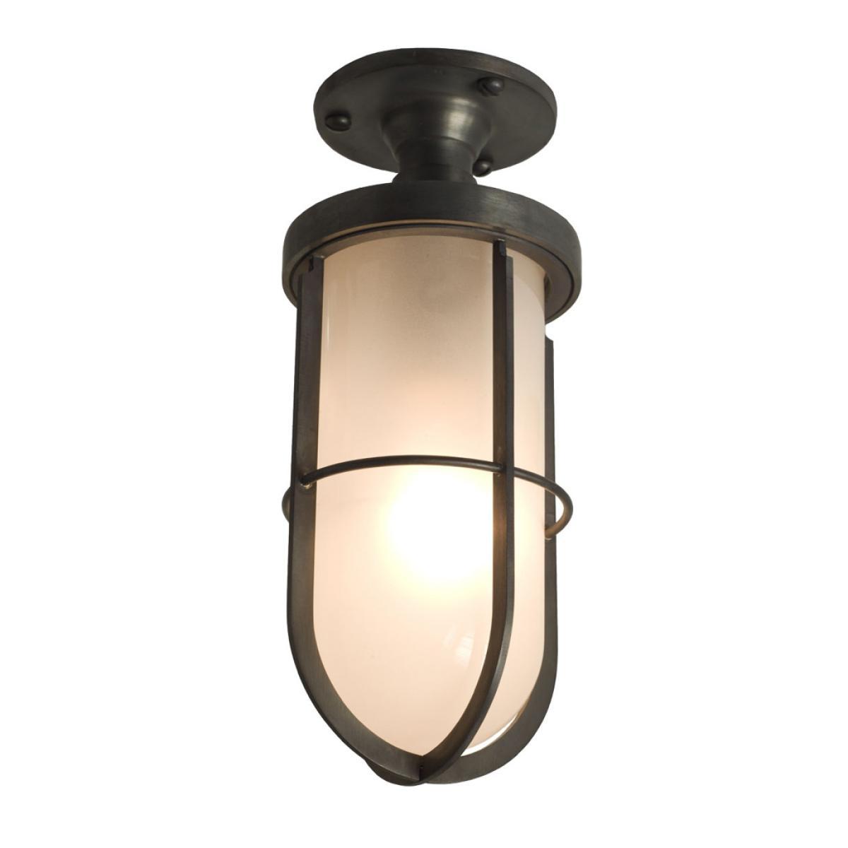 Weatherproof Ship's Ceiling Light Chrome & Frosted Glass – image 2