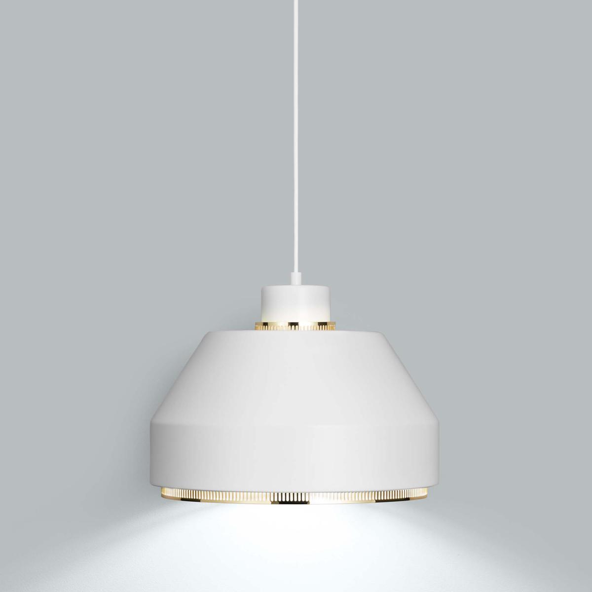 AMA 500 Pendant Light in White & Brass – image 3
