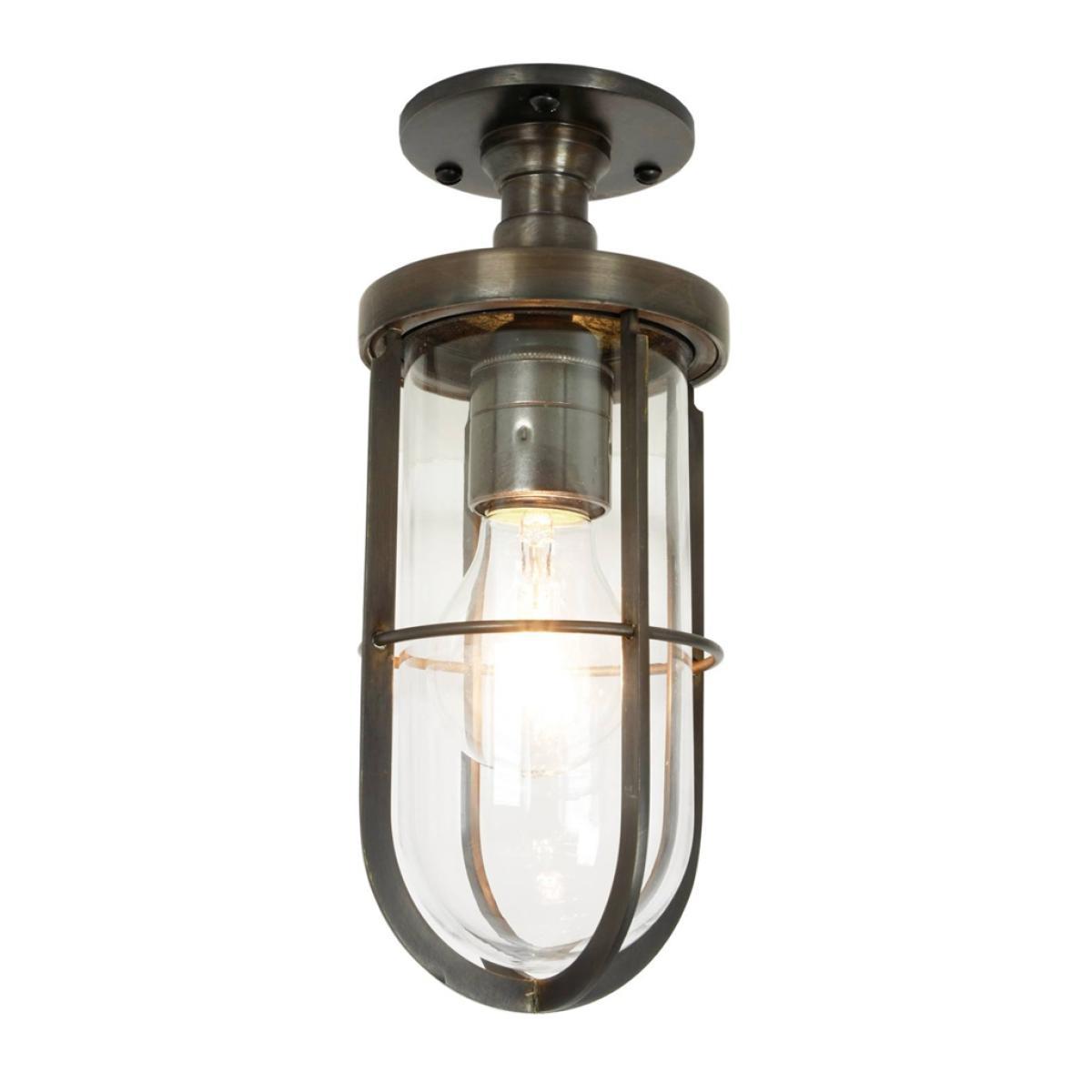 Weatherproof Ship's Ceiling Light Chrome & Clear Glass – image 3