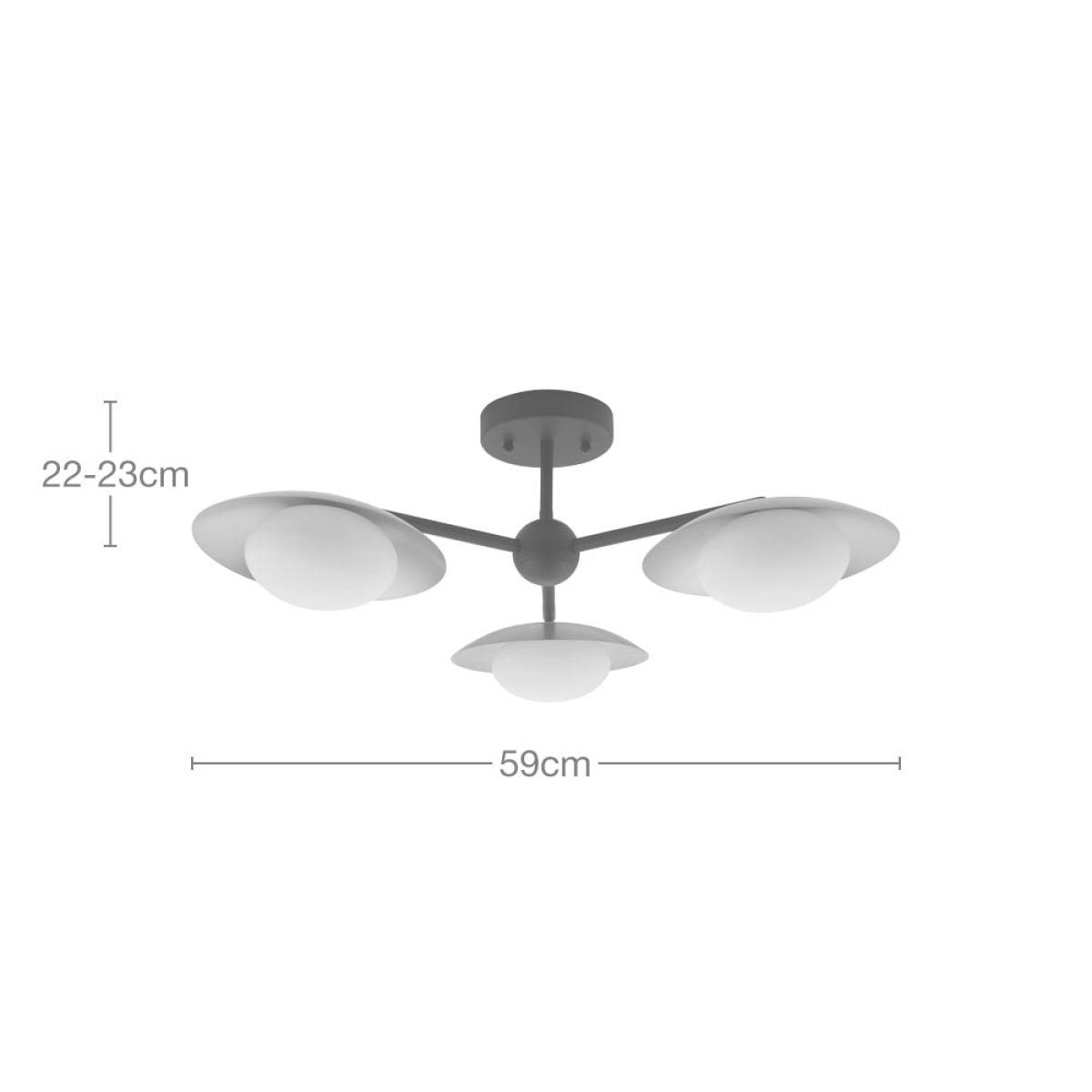 Temuka Flush Ceiling Light, Black & Brass – image 4