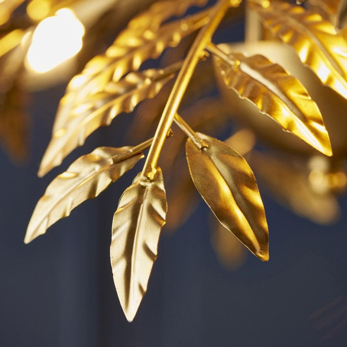 Aretha Leaf Chandelier, Brass – image 3