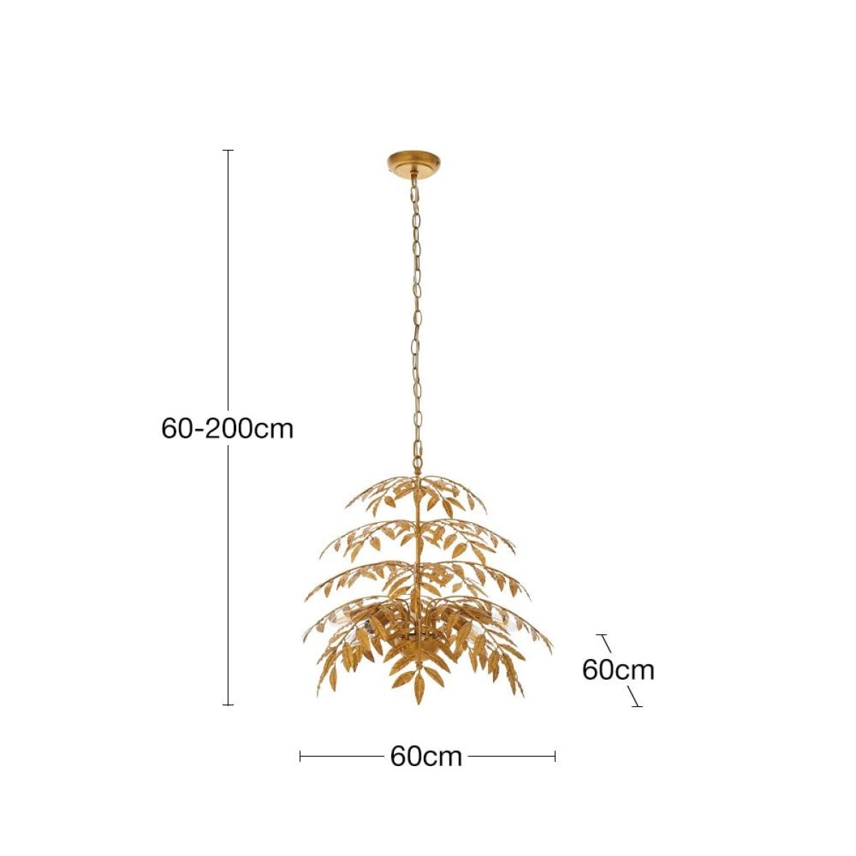 Aretha Leaf Chandelier, Brass – image 5