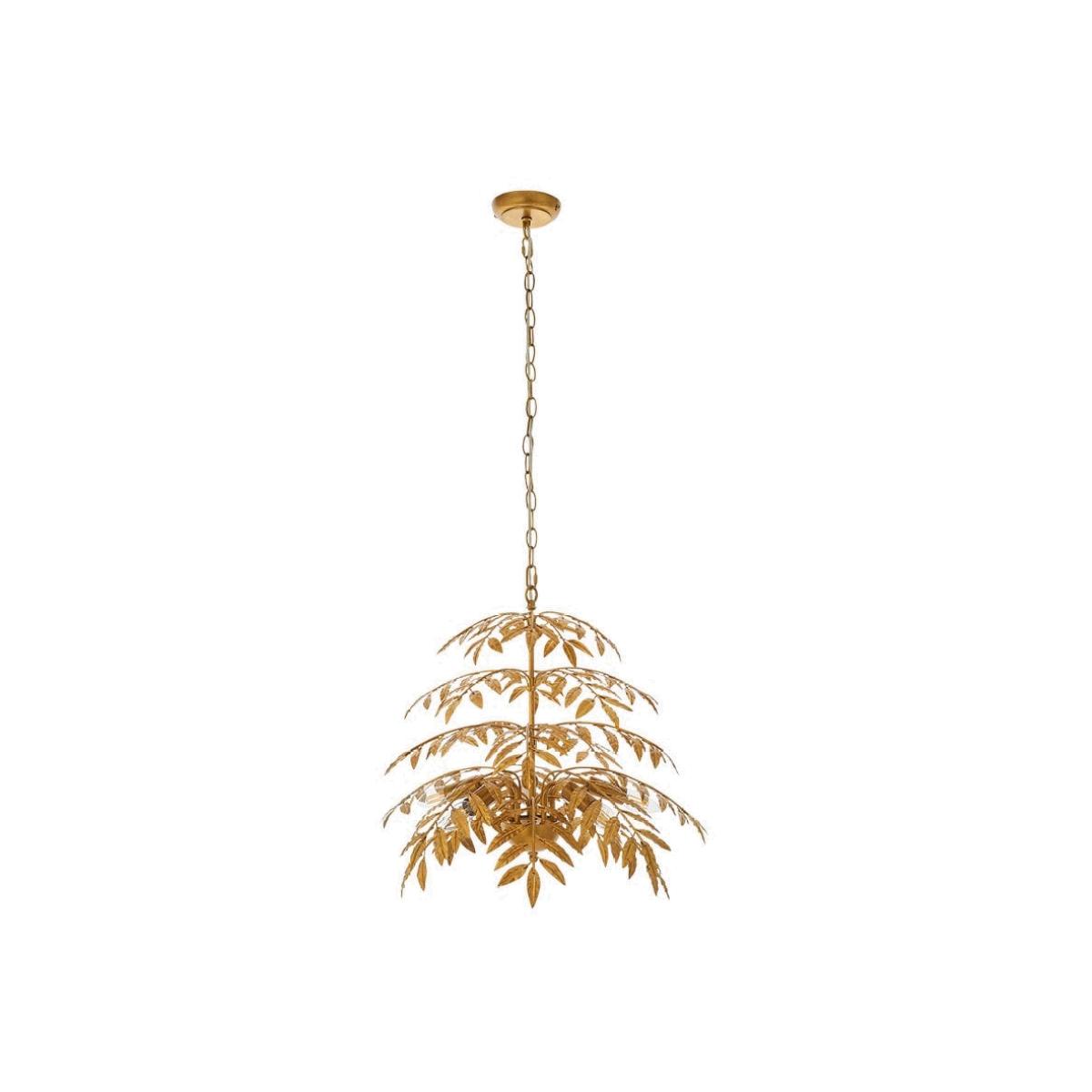 Aretha Leaf Chandelier, Brass – image 1