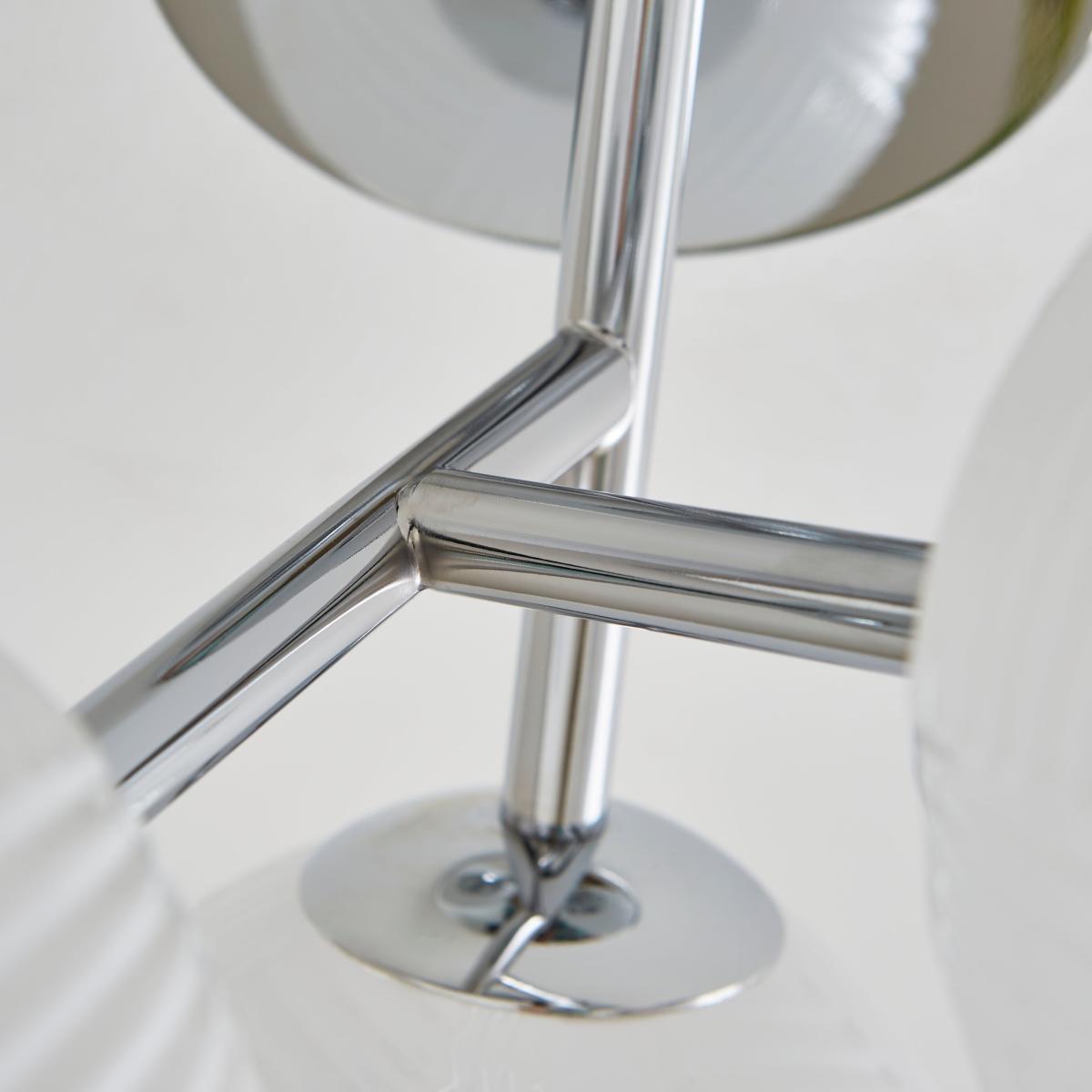 Cohen 3 Light Semi Flush Ceiling Fitting Raffia Opal – image 2