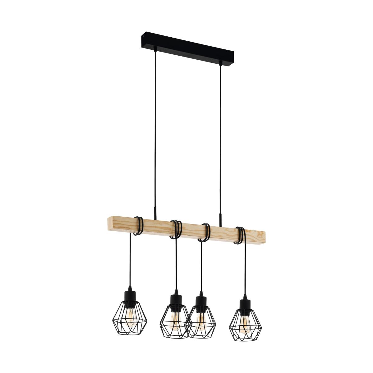 EGLO Townshend Industrial 4 Light Adjustable Diner Ceiling Light – image 3